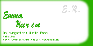 emma murin business card